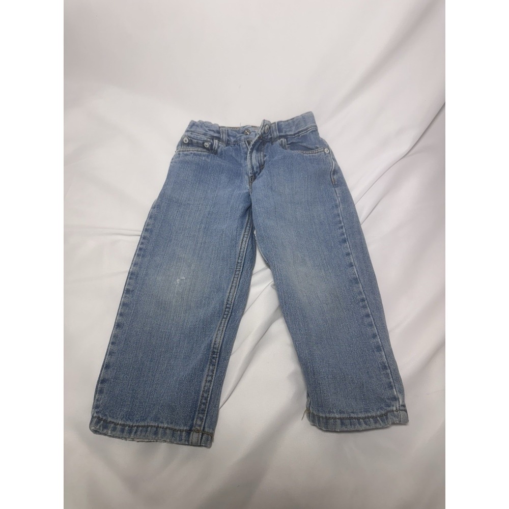 Levi's 569 Loose Fit Jeans Boys Size 4 Slim Light Wash Adjustable Waist